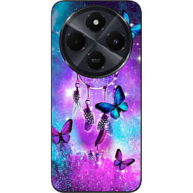 Чохол силіконовий Case для Xiaomi Redmi 14C з картинкою Метелики та оберег