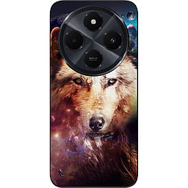 Чохол силіконовий Case для Xiaomi Redmi 14C з картинкою Космічний вовк