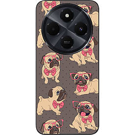 Бампер силіконовий Case для Xiaomi Redmi 14C з малюнком Мопсики