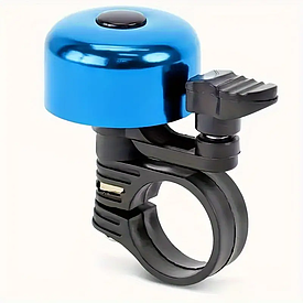 Міні-велосипедний дзвінок із алюмінієвого сплаву, потовщена алюмінієва кришка, 22,2-мм дзвінок на кермо синій