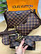 Сумка жіноча 3 в 1 + ремінь набір Multi Pochette, brown, фото 7