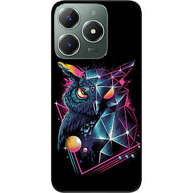 Силіконовий чохол Case для Realme С61 4G з картинкою Сова абстракція