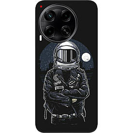 Чохол силіконовий Case для Tecno Camon 30 (CL6) з картинкою Космонавт і місяць