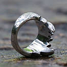 Кільце печатка перстень чоловіче сталеве IKLA 19 з медичної нержавіючої сталі з Щелепою, фото 4