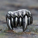 Кільце печатка перстень чоловіче сталеве IKLA 19 з медичної нержавіючої сталі з Щелепою, фото 2