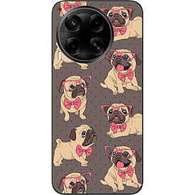 Бампер силіконовий Case для Tecno Camon 30 (CL6) з малюнком Мопсики