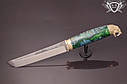 Ніж ручної роботи «Тропічний змій» 165х28х4.2мм з нержавіючої сталі та руків'ям з гібрида, фото 2