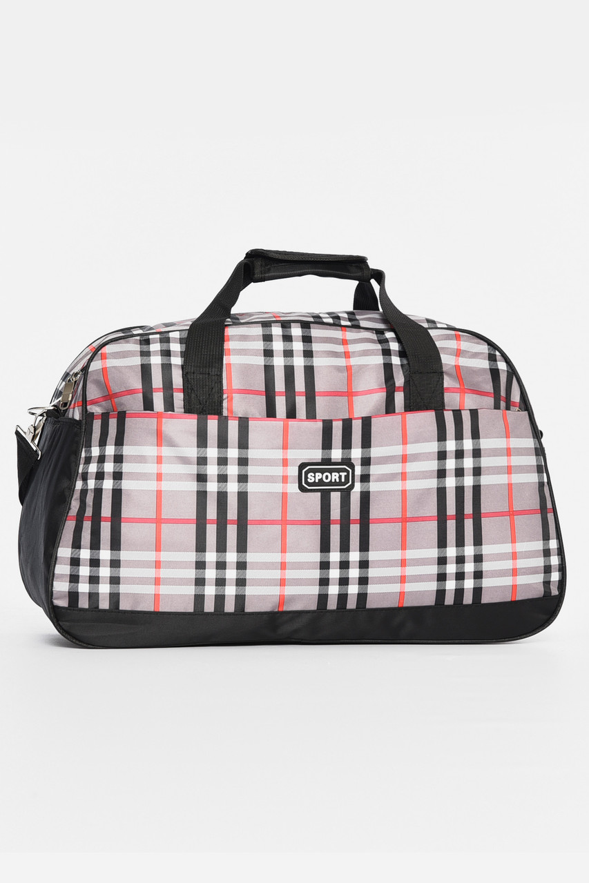 Сумка дорожня унісекс з принтом чорно-сірого кольору 194194P, фото 1