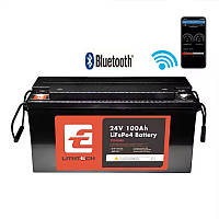 Акумулятор Lithtech LiFePO4 24V 100Ah з smart блютуз BMS