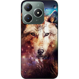 Чохол силіконовий Case для Realme С61 4G з картинкою Космічний вовк