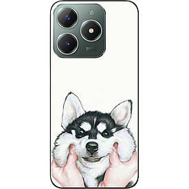 Бампер силіконовий Case для Realme С61 4G з малюнком Хаскі