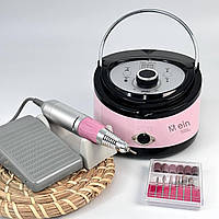 Фрезер ZS-606 для манікюра на 65 Вт., 35000 об/хв РОЖЕВИЙ