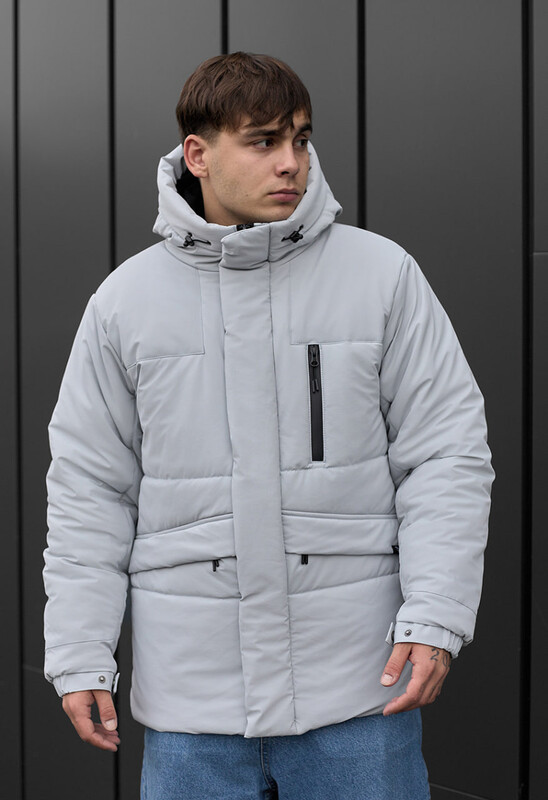 Світло-сіра зимова куртка Staff nex light gray