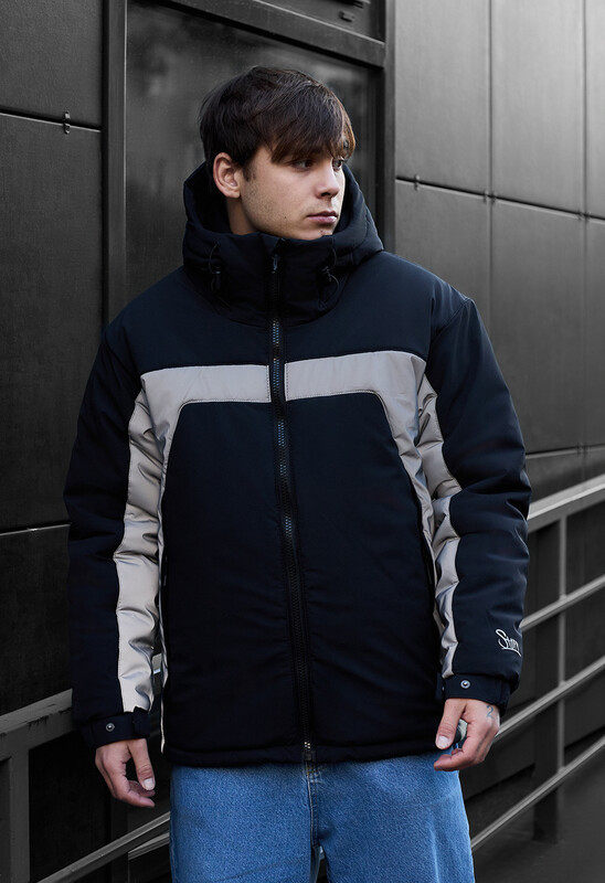 Молодіжна зимова куртка Staff vi black reflective