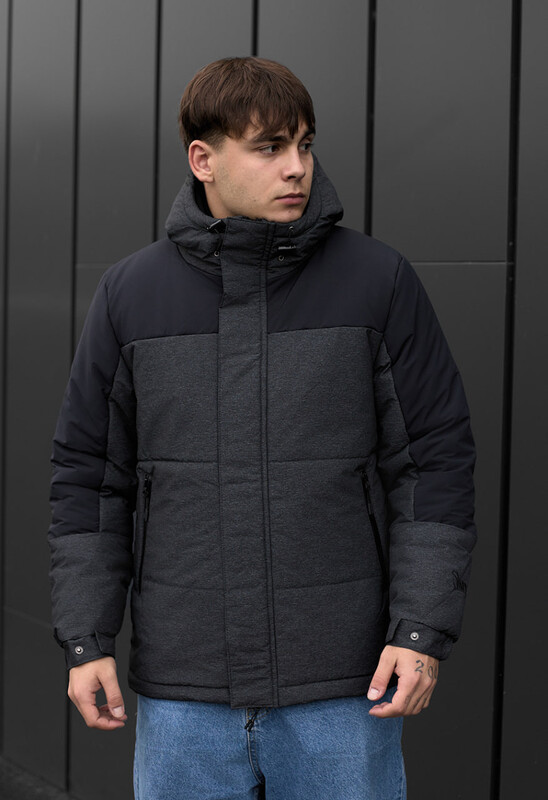 Зимова куртка для хлопців Staff qux black & graphite