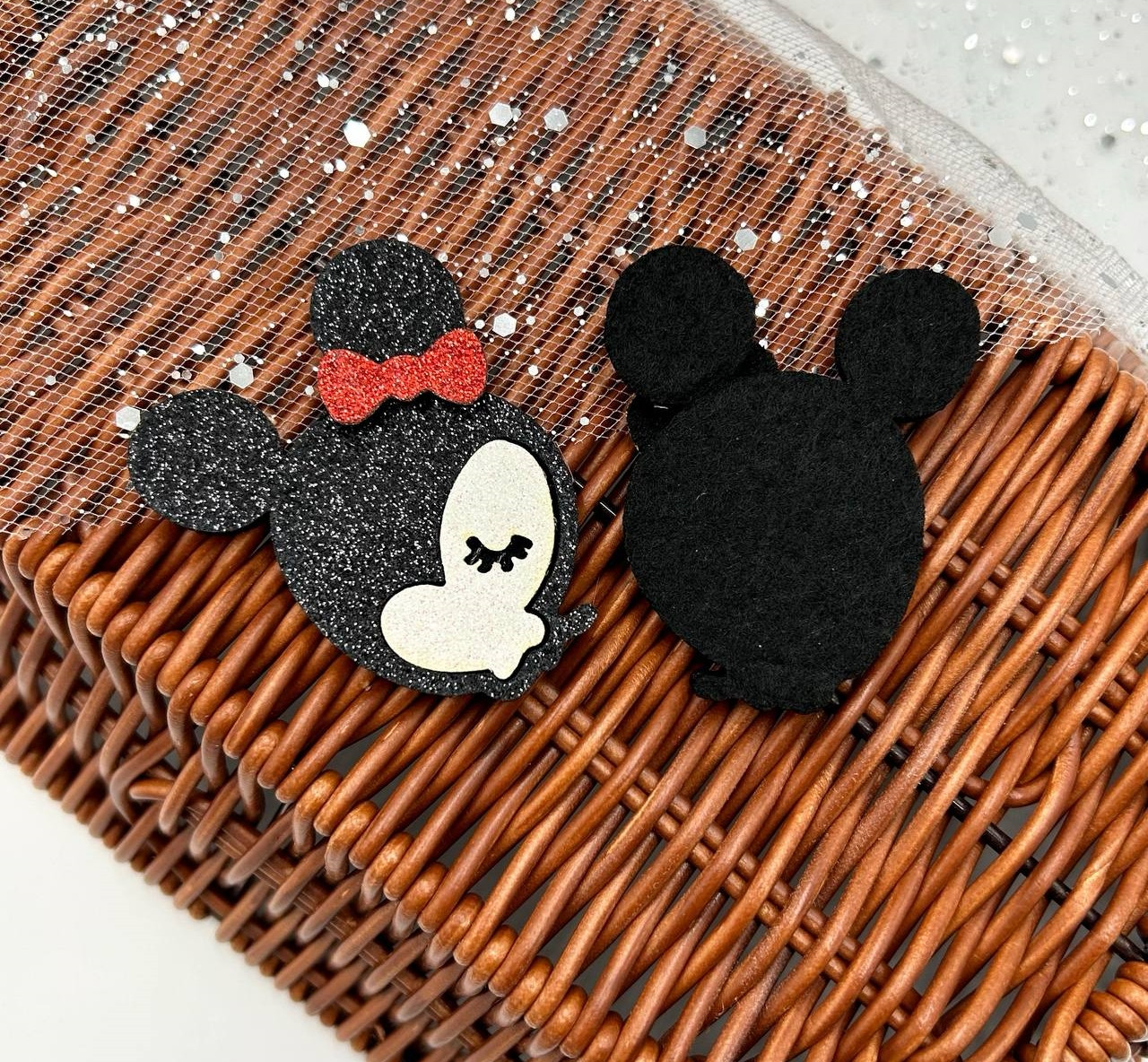 Патч із фетру / Аплікація новорічна / « Mickey mouse » / 5,5*4 см / №16