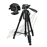 Штатив-тренога 170 см для зйомки з рівнем та чохлом, для фотоапарата та телефону., фото 2