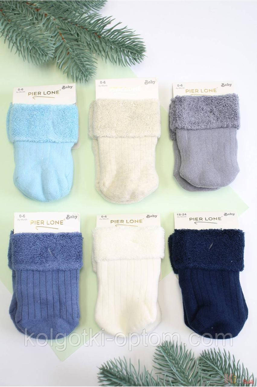 ОПТОМ Шкарпетки махрові "Baby Boss" (7/0-3 міс.) Pier Lone 8681788606558, фото 1