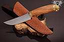 Ніж ручної роботи «Пугач 2» 150х34х2.4мм з інструментальної сталі та руків'ям з горіха, фото 2