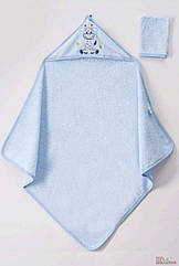ОПТОМ Рушник-куточок блакитний "Жираф" Ramel Kids 2125000860206