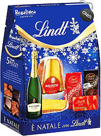 Італійський подарунковий набір Natale con Lindt 2024 Strenna Blu con 5 компонентів