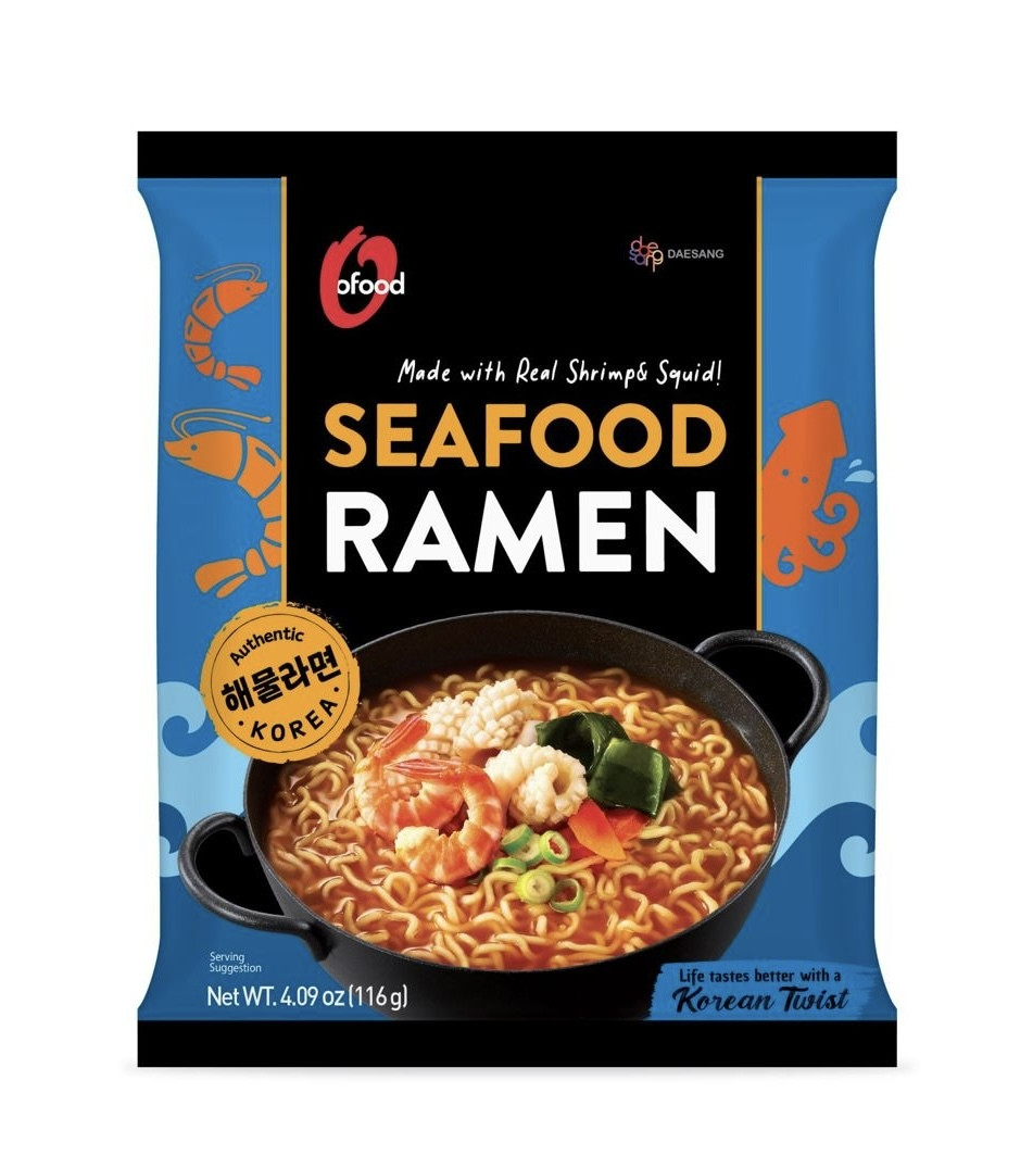 Корейський рамен із морепродуктами OFood 116 г, фото 1