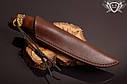 Ніж ручної роботи «Єгер 2» 130х33х2.3мм з інструментальної сталі та руків'ям з ясена, фото 3