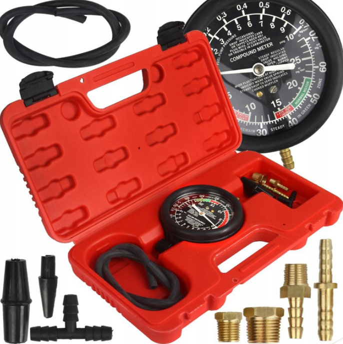 Вакуумний тестер 0-1 кг/см2 ідеально підходить для вимірювання тиску паливних насосів MAR-POL M57673, фото 1