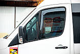 Ветровики вставные (полупрозрачные, 2 шт., Cagatay) для Mercedes Sprinter W906 2006-2018 гг, фото 3