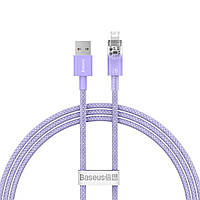 Кабель Baseus Explorer Series Fast Charging Cable with Smart Temperature Control USB to iP 2.4A 1m Purple