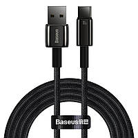 Кабель Baseus Tungsten Gold Fast Charging Data Cable USB to Type-C 100W 1m Black