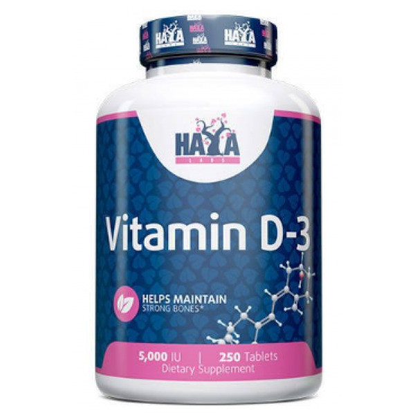Вітамін D3 Haya Labs Vitamin D3 5000 IU 250 softgels