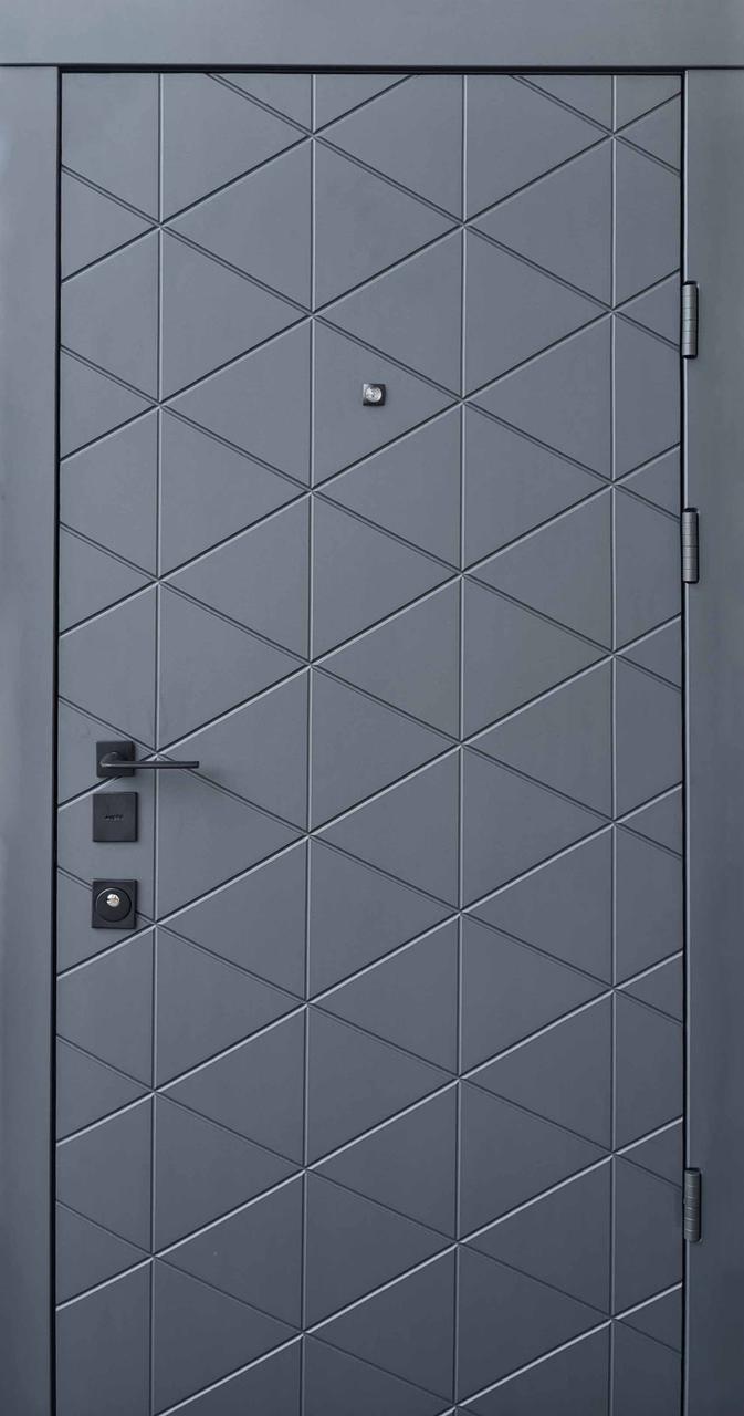 Вхідні двері Qdoors Авангард Бакарди антрацит/біла емаль