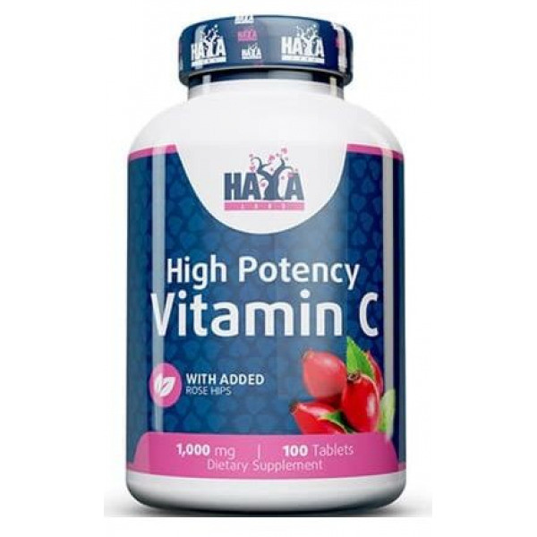 Вітамін С Haya Labs High Potency Vitamin C 1000 mg with Rose Hips 100 tabs