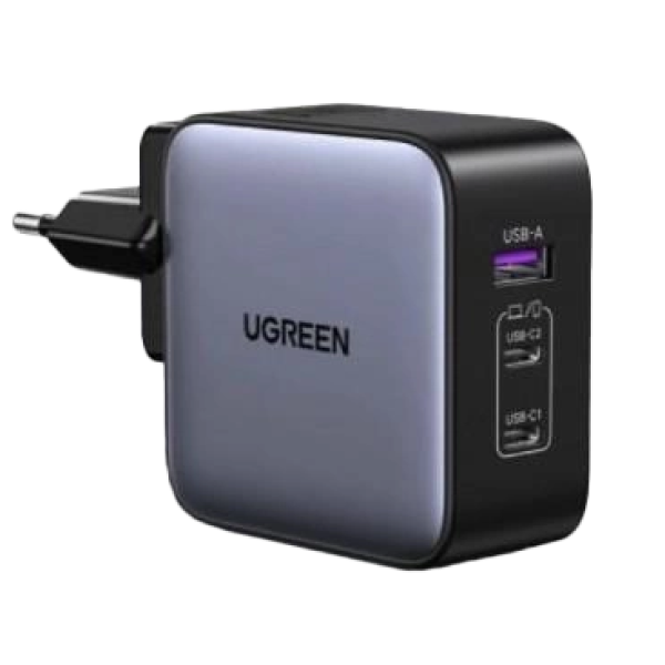 Мережевий зарядний пристрій Ugreen CD296 GaN 65W Fast Charger (3-Port) (90409)