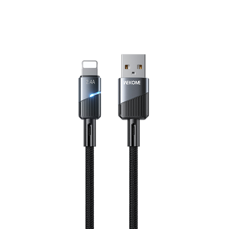 Кабель WEKOME WDC-36  Lightning Intelligent Power-off Super Fast Charging Data Cable 1M black