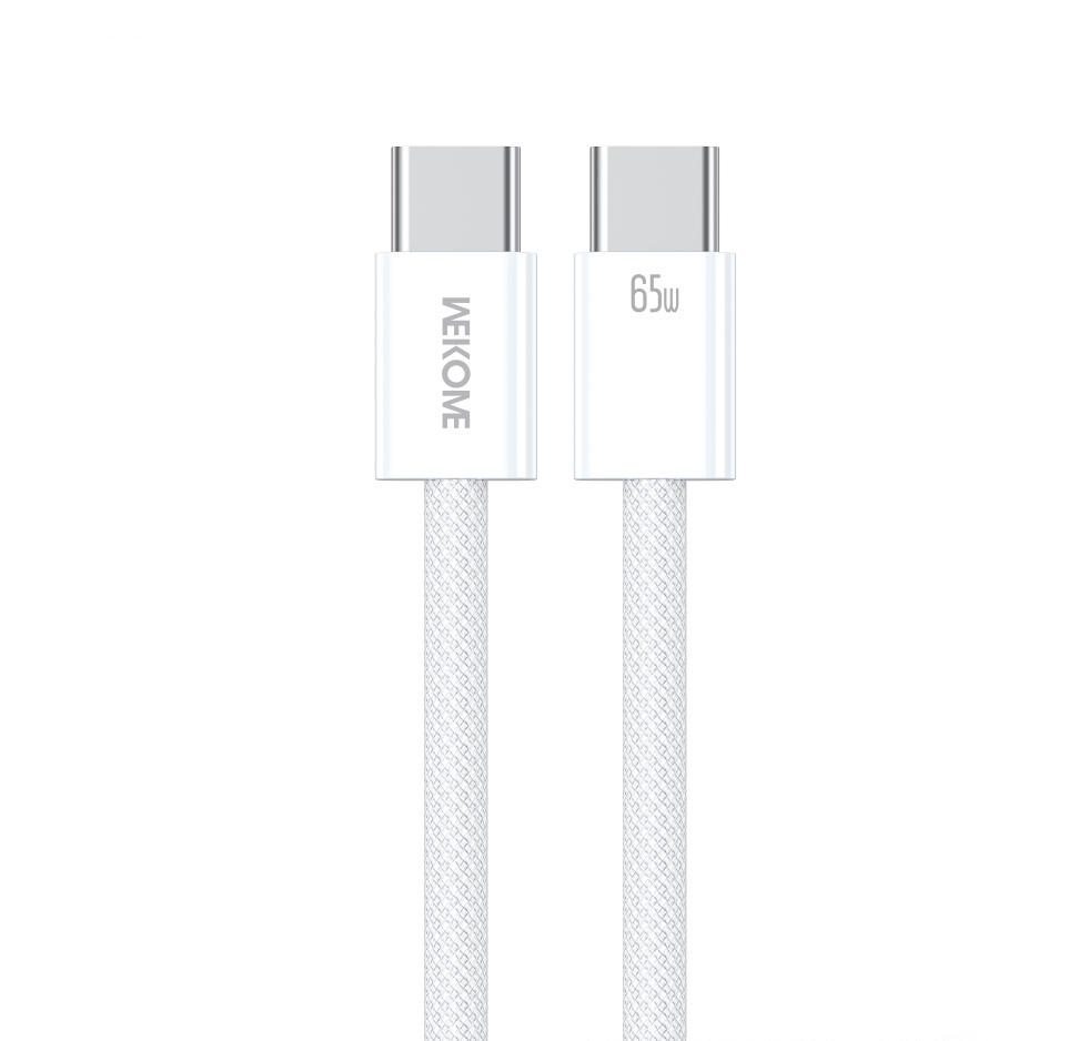 Кабель WEKOME WDC-21 USB-C to USB-C 65W Original Super Fast Charging white