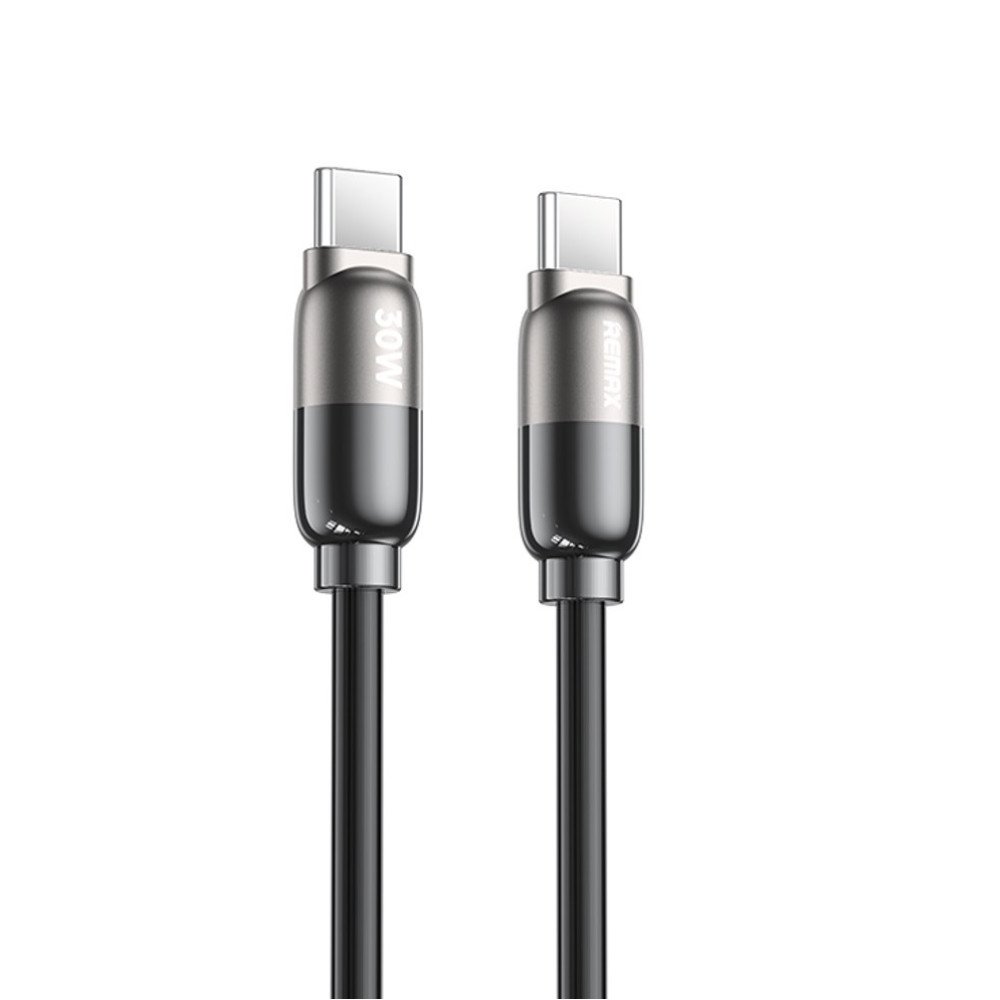 Кабель Remax RC-C037 Capsule series Type-C to Type-C 30W 1.2m black