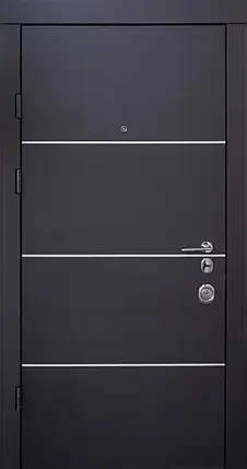 Вхідні двері Qdoors Авангард Горизонталь AL  венге темний горизонт