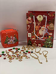 Набір прикрас, намистинок Новорічна в подарунковій коробці