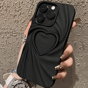 Чехол 3D зі складками з любов'ю і серцем  на iPhone 13 Pro