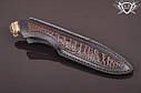 Ніж ручної роботи «Револьвер 2» 155х35х4.5мм з дамаської сталі та руків'ям з кап клена, фото 4
