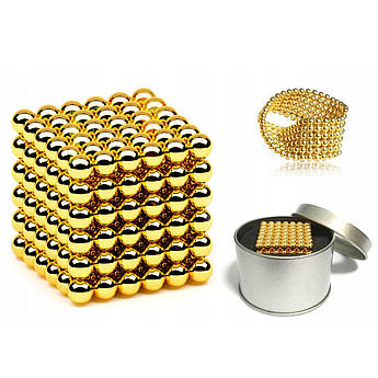 Магнітний конструктор Нео NeoCube Золотий, Магнітна іграшка неокуб, Неокуб магнітний конструктор