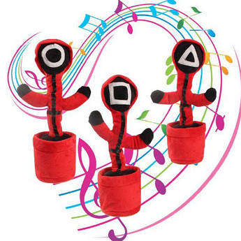 Танцюючий записуючий кактус Гра в кальмара 120 пісень