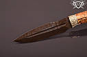 Ніж ручної роботи «Мастиф» 160х37х4.3мм з дамаської сталі та руків'ям з гібрида, фото 6