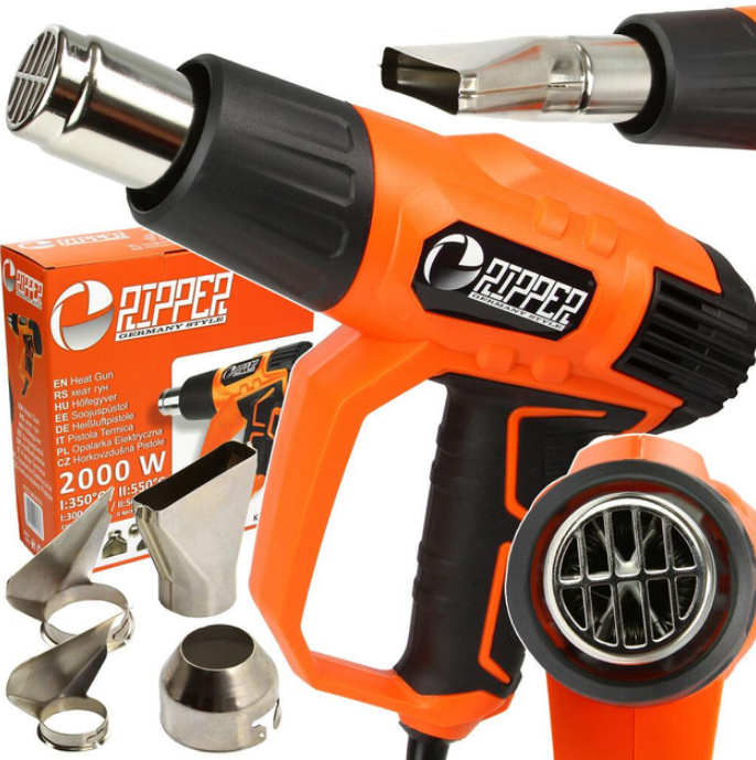 Фен будівельний строительный 2000 Вт максимальна потужність 550 °C два режима роботи MAR-POL M04050, фото 1