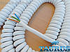 Кабель спіральний білий ThermoPulse Power White 1.5m 3G1.5 /розтягнення до 9 м. Потужність до 3500W. Мідь, фото 4