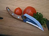Ніж кухонний кухарський Шеф Sonmelony RT-20 фултанг серейтор 27 см, фото 3