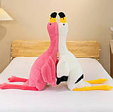 М'яка іграшка 155 см великий плюшевий фламінго, подушка-антистрес фламінго обійминго, фото 8