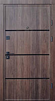 Вхідні двері Qdoors Ультра Аккорд-Ak дуб табак/біле дерево